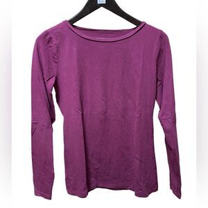 🌟 Ann Taylor Burgundy Long Sleeve Blouse